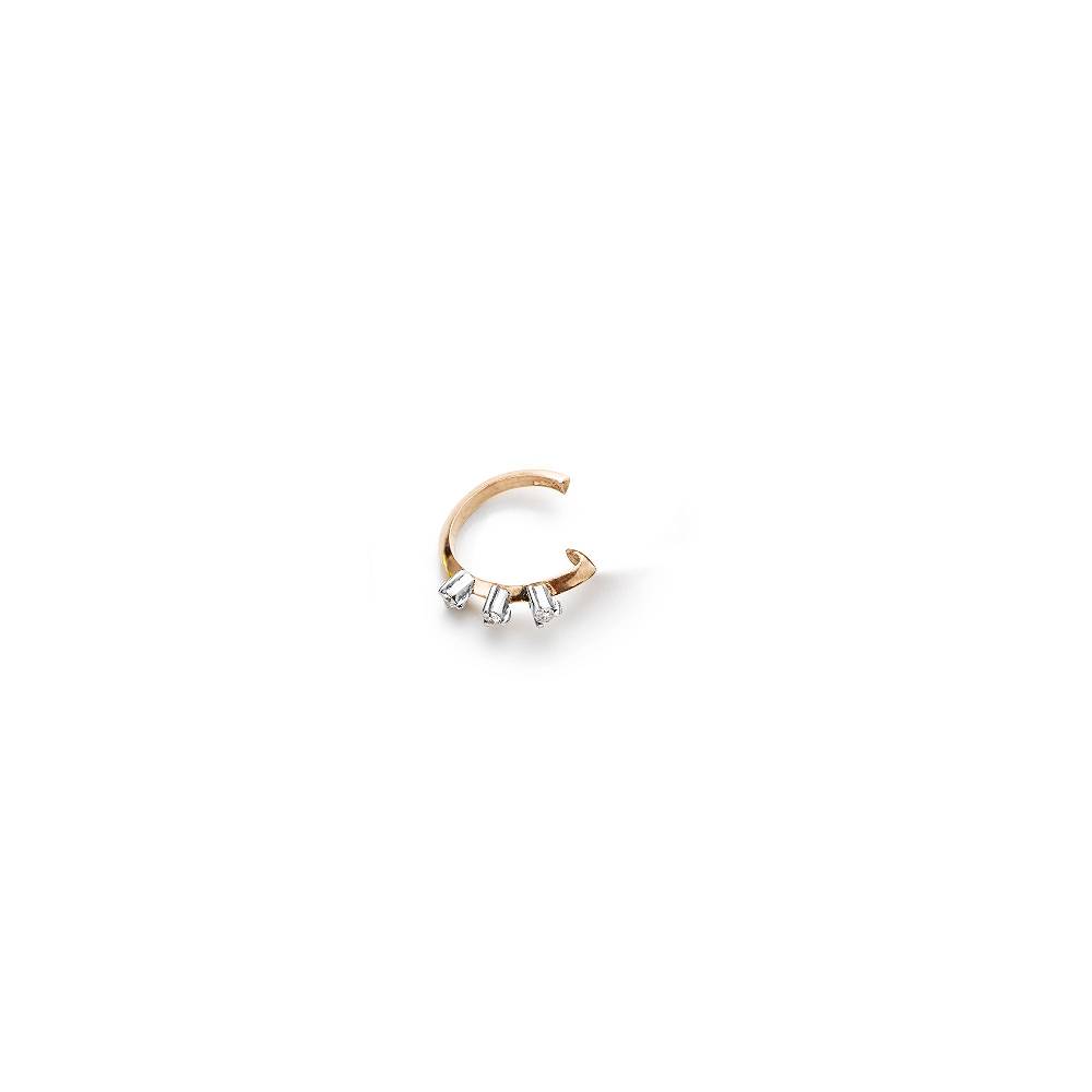 Paola Grande Gioielli BALANCE Ear cuff 'Balance' in oro rosa con diamanti taglio brillante Vendite Flash