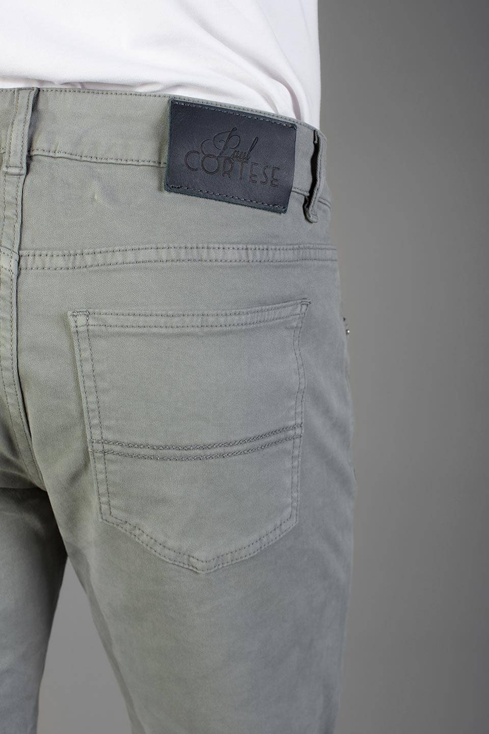 Paul Cortese Gabardine 5 tasche Grey Qualità Garantita