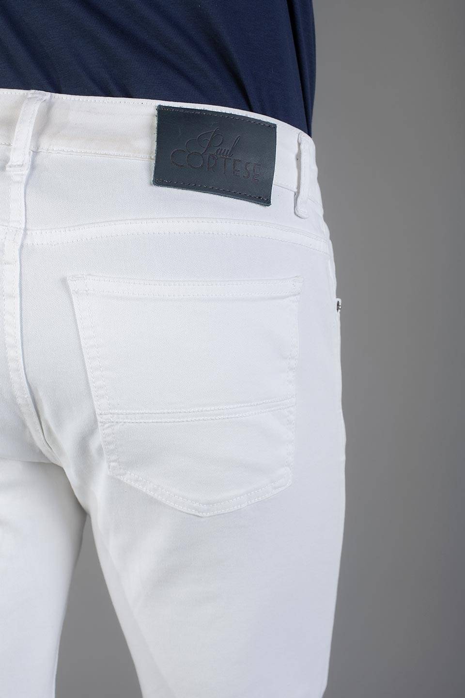 Paul Cortese Gabardine 5 tasche white Acquista Ora