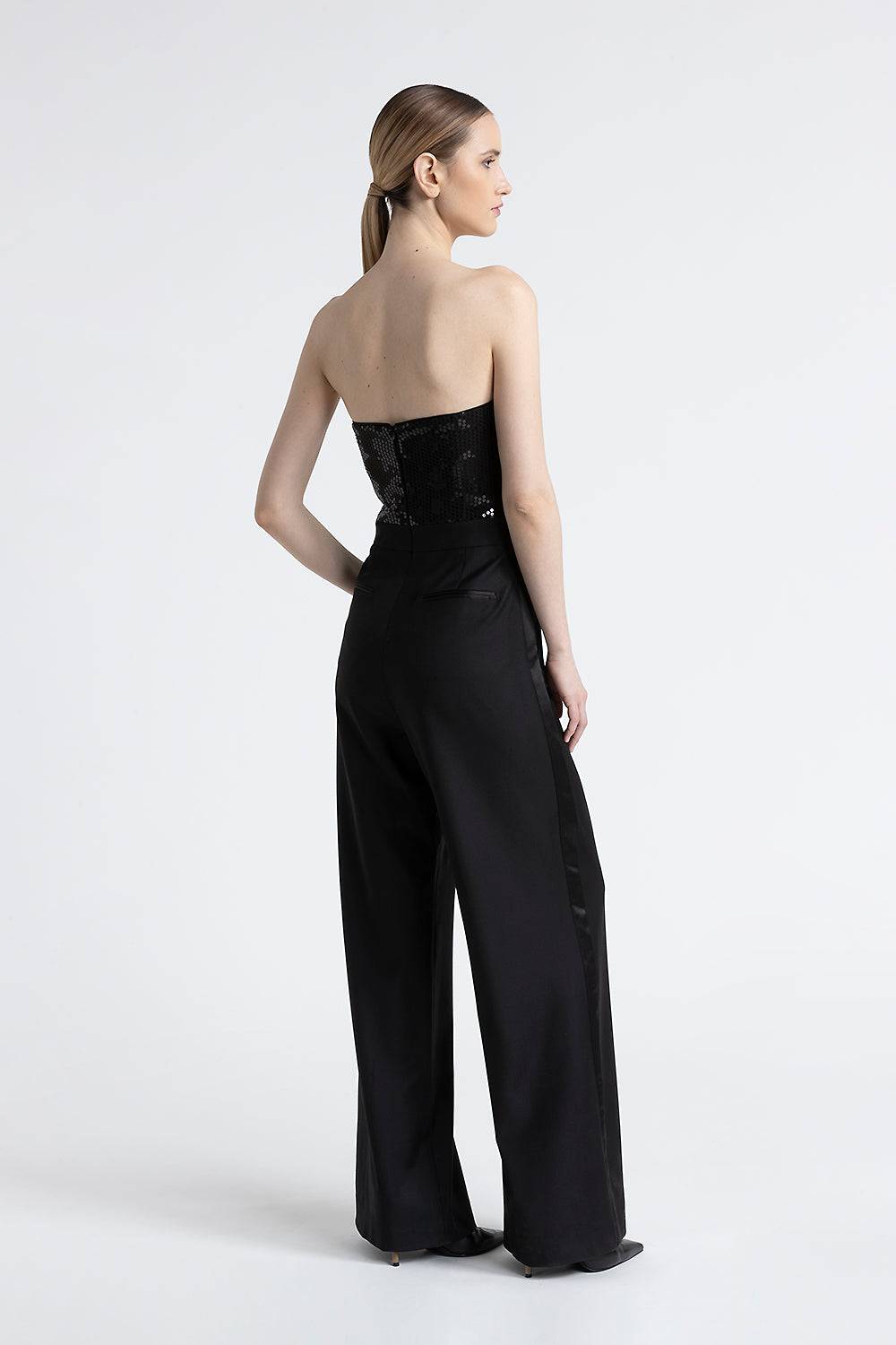 ﻿Peserico Tuta senza maniche in twill con paillettes 2025
