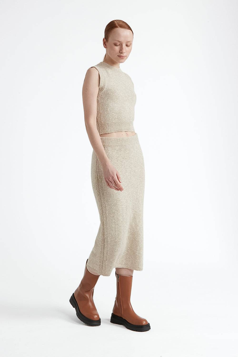 Peserico Top tricot in cotone e lana dalpaca con lurex Shopping Online