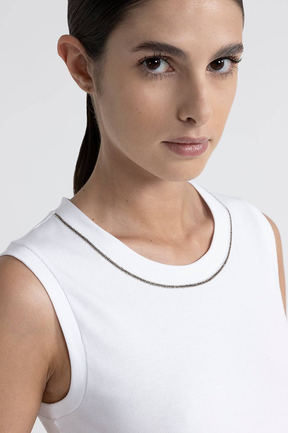 Peserico Top in jersey stretch con Punto Luce Affare Del Giorno