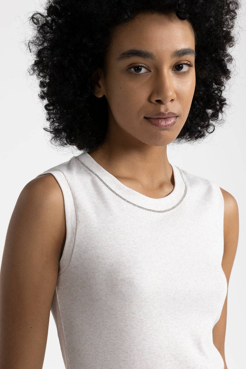 Peserico Top in jersey stretch con Punto Luce Sottocosto