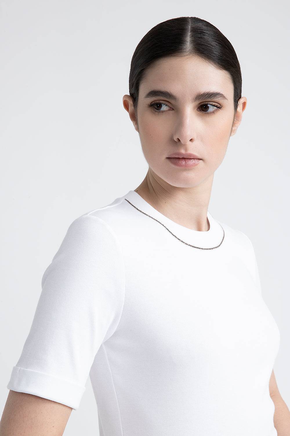 Peserico T-shirt in jersey con Punto Luce Hotsell