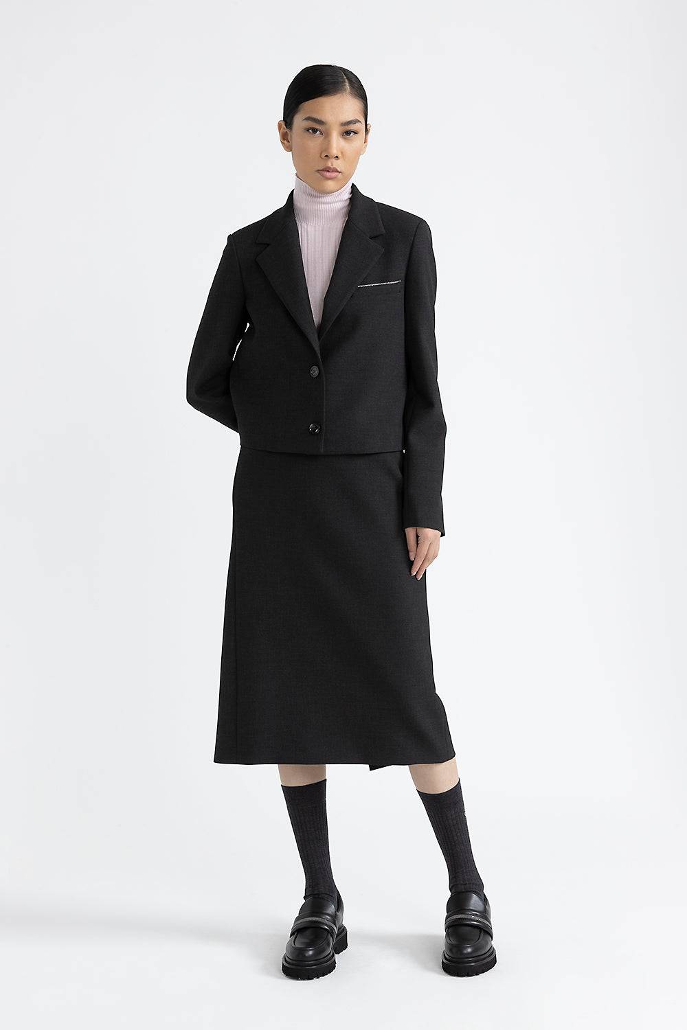 Peserico Blazer crop in tela tecnica double Vendite Flash