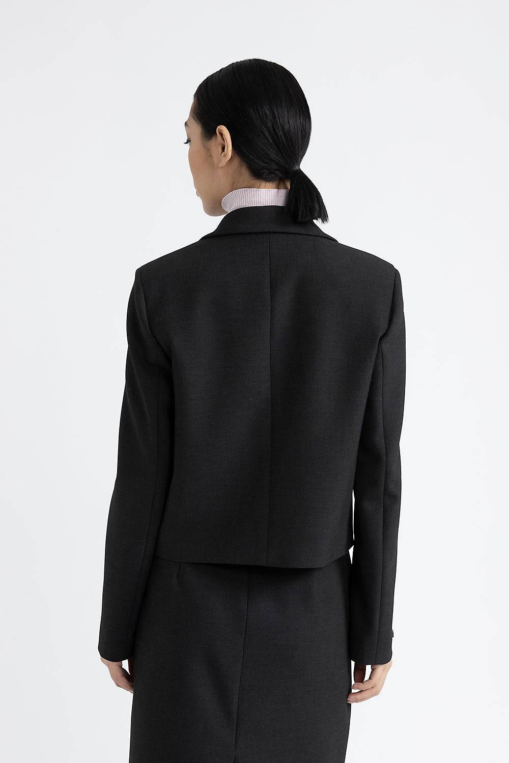Peserico Blazer crop in tela tecnica double Vendite Flash