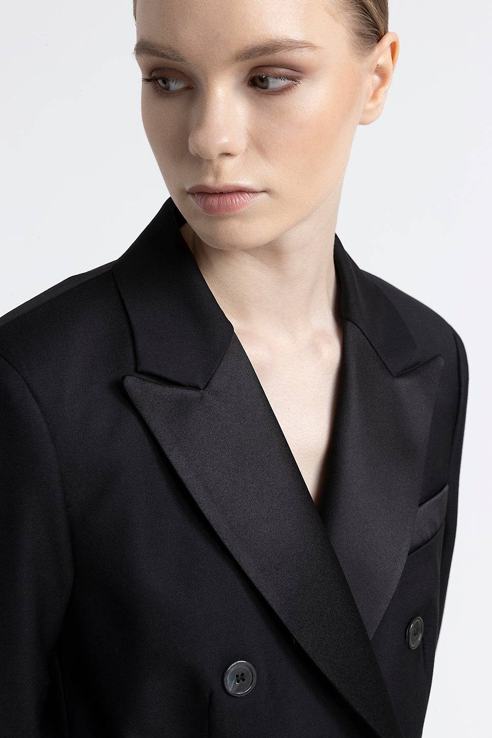 Peserico Blazer doppiopetto in twill di pura lana 2025