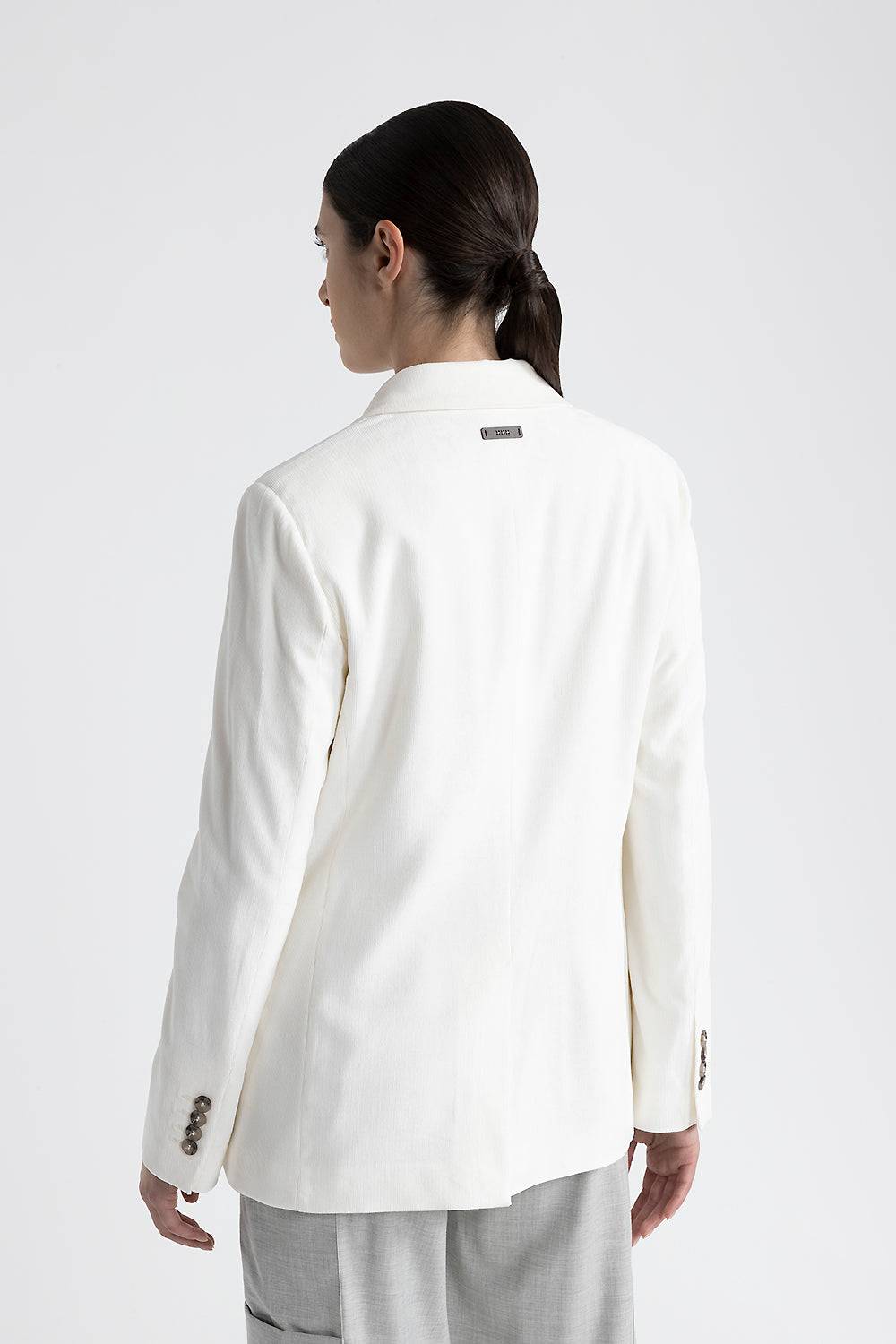 Peserico Blazer monopetto in velluto In Linea