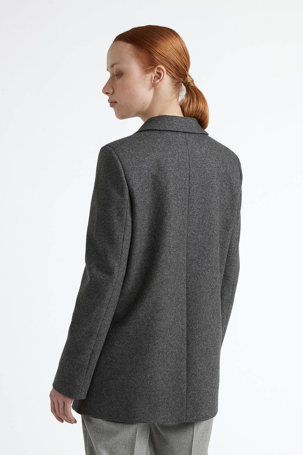Peserico Blazer monopetto in jersey garzato misto lana Vendita