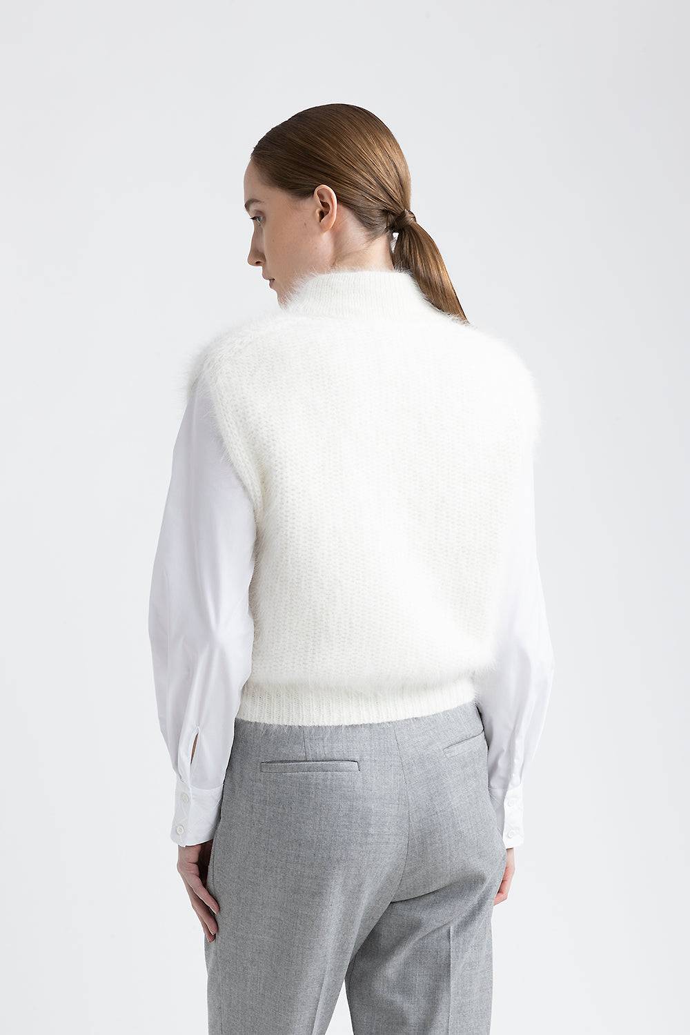 Peserico Gilet in filato di lana d'angora Pezzi Unici