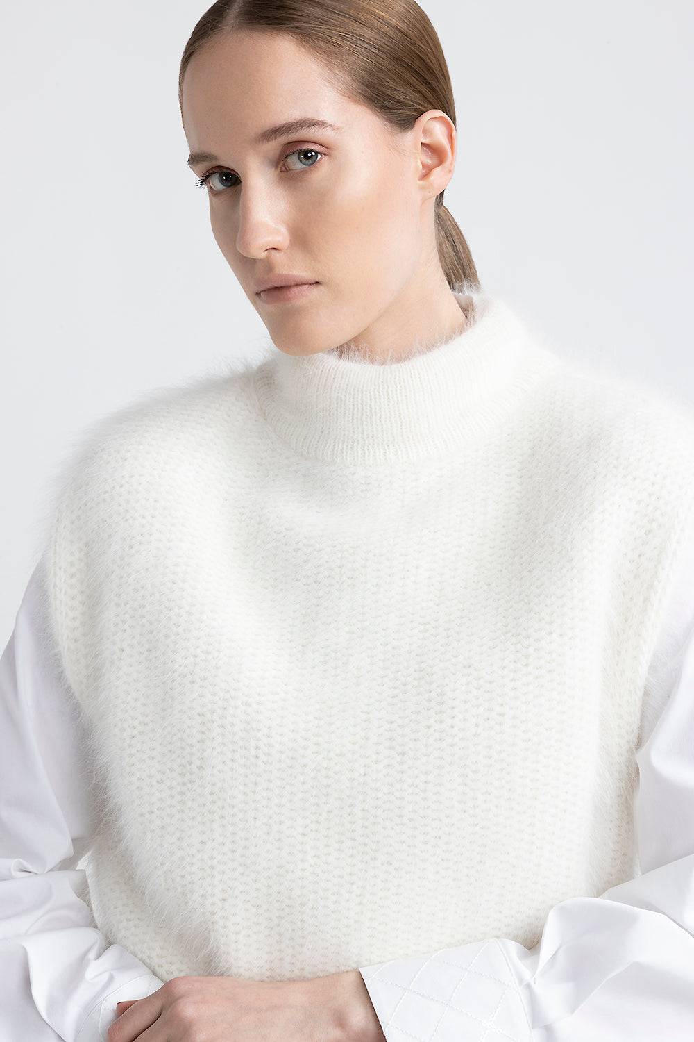Peserico Gilet in filato di lana d'angora Pezzi Unici
