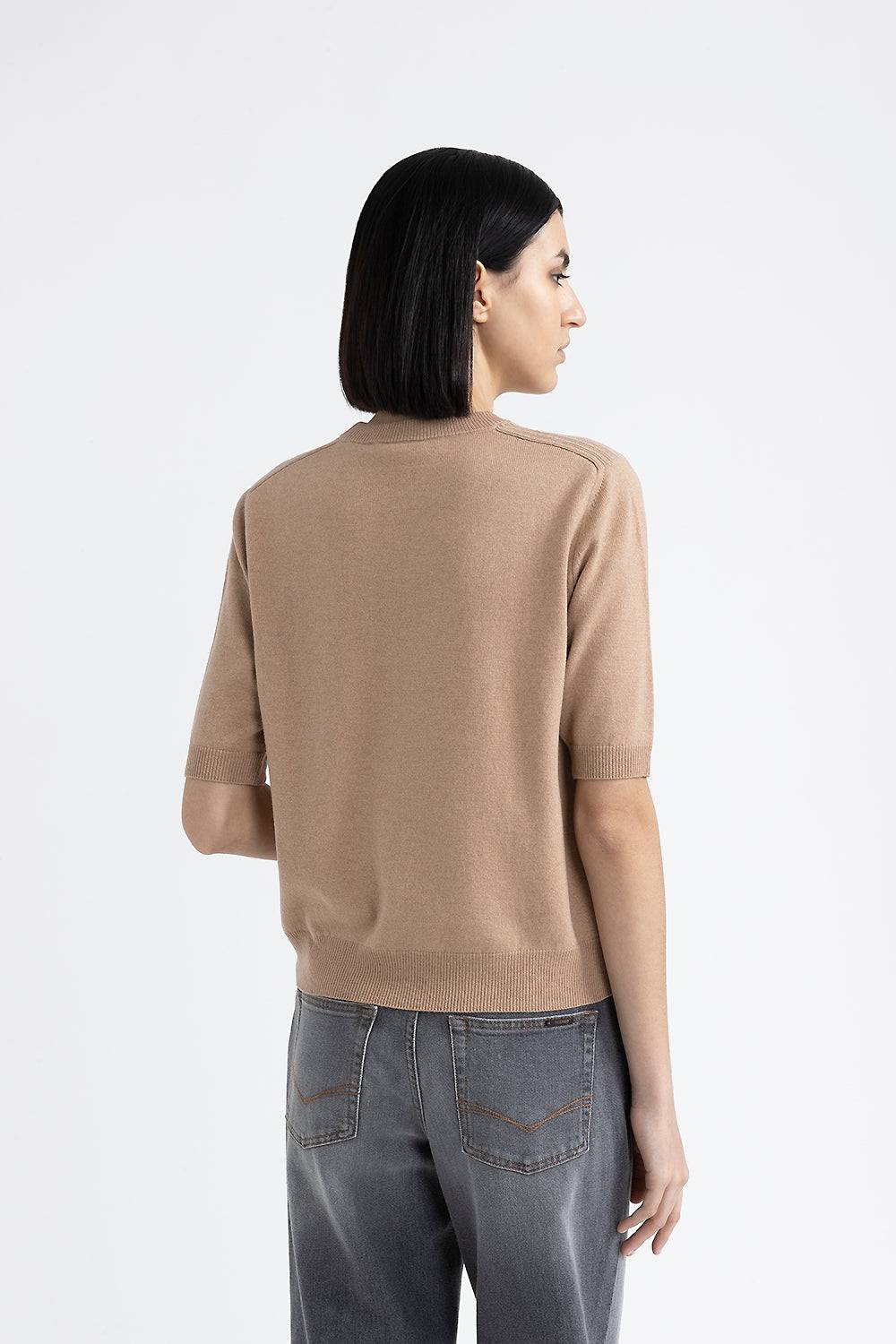 Peserico Maglia girocollo in lana, seta e cashmere Qualità Garantita