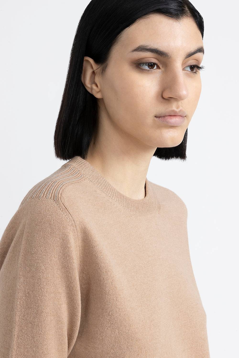 Peserico Maglia girocollo in lana, seta e cashmere Qualità Garantita
