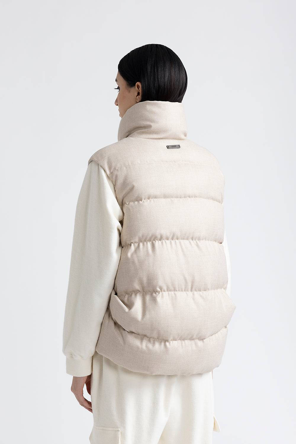 Peserico Gilet in piuma d'oca e flanellina in poliviscosa Economico