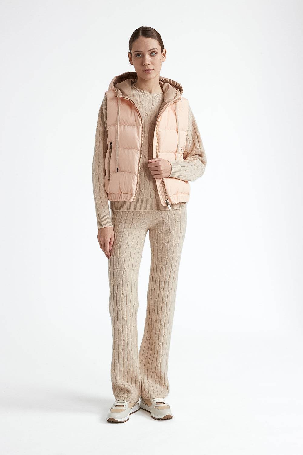 Peserico Gilet corto con cappuccio in piuma d'oca Outlet