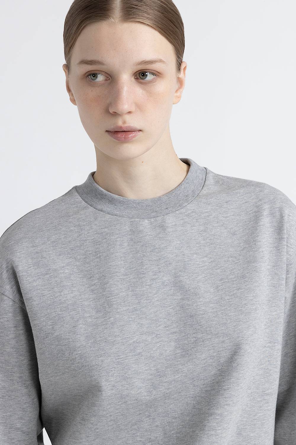 Peserico Felpa girocollo in cotone stretch smerigliato Nuovo
