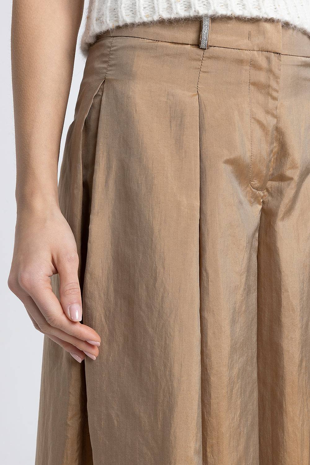 Peserico Pantalone ampio in leggera tela misto seta Spedizione Gratuita
