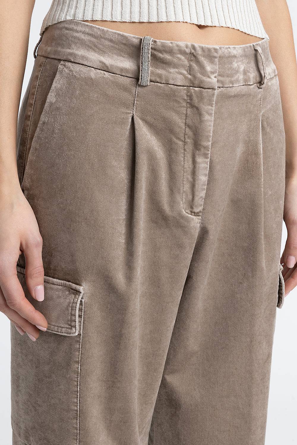 Peserico Pantalone cargo carrot in velluto a coste Soddisfazione Garantita