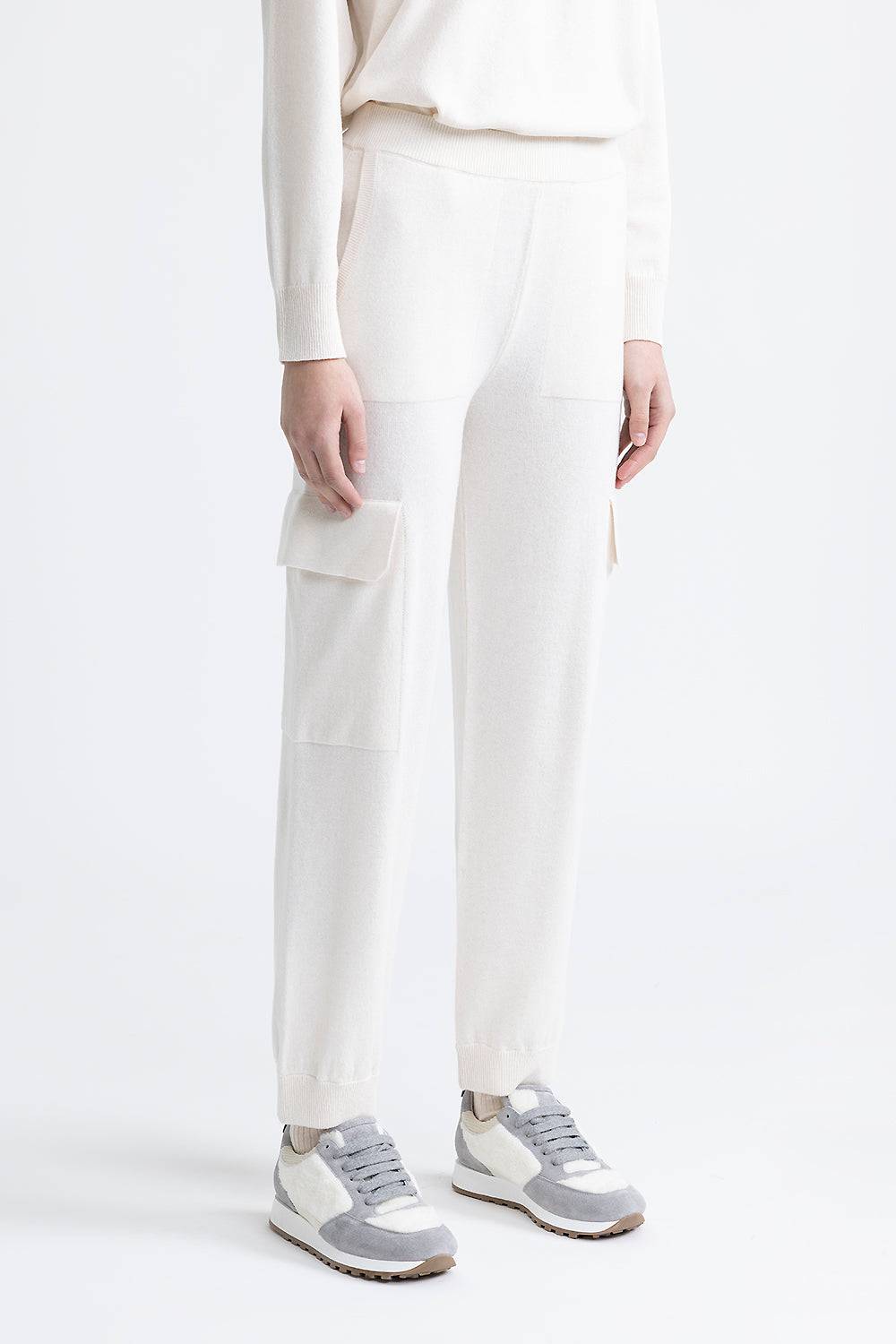 Peserico Pantalone baggy cargo in lana, seta e cashmere Consegna Veloce