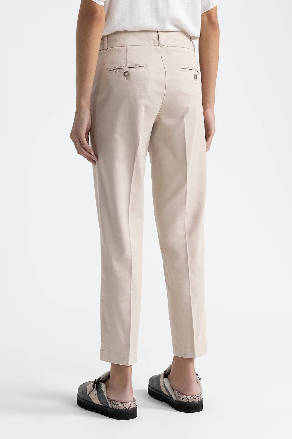 Peserico Pantalone a sigaretta in gabardina mano pesca Shopping Online