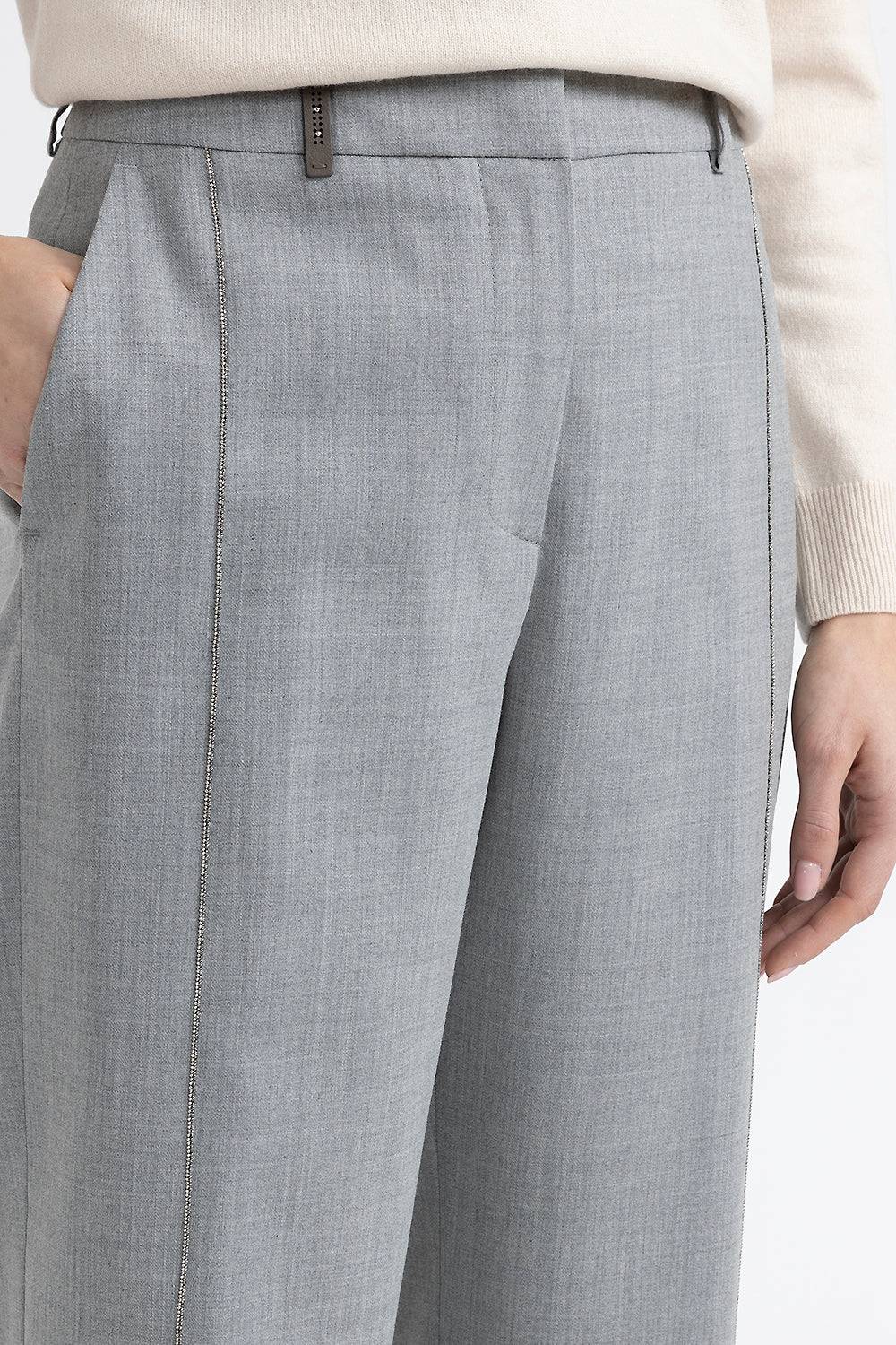 Peserico Pantalone classic tailored in lana tecnica Vendita