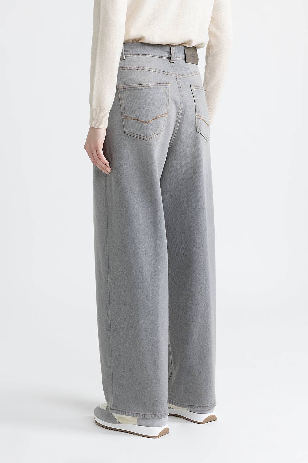 Peserico Pantalone baggy over in denim Prezzo Ridotto