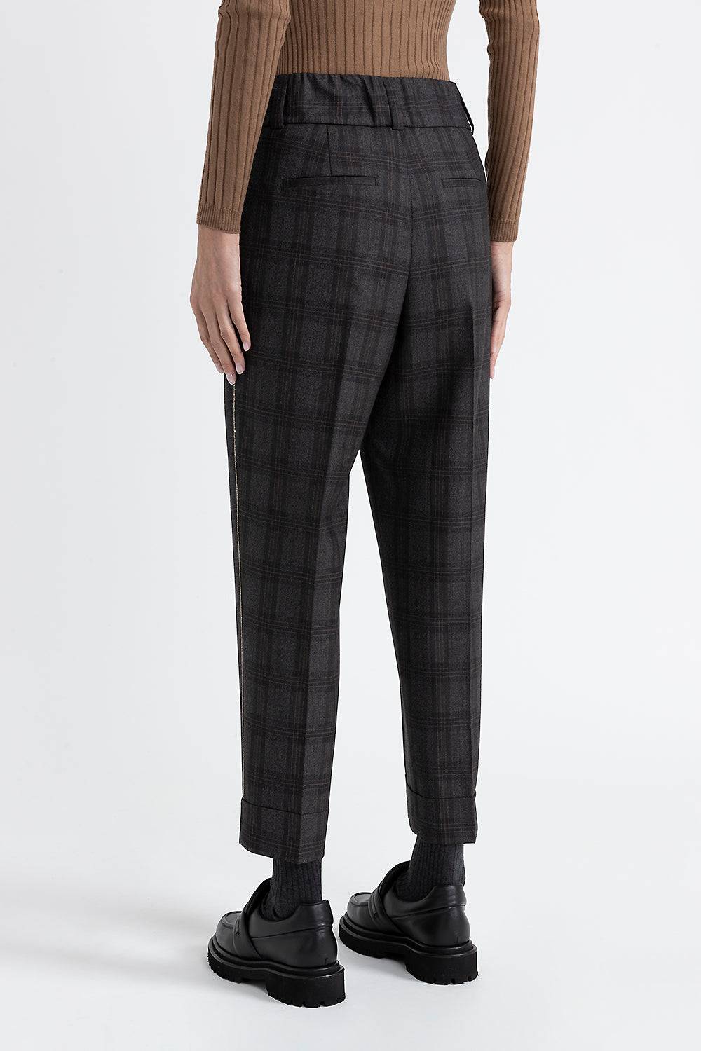 Peserico Pantalone a sigaretta in pura lana Sottocosto