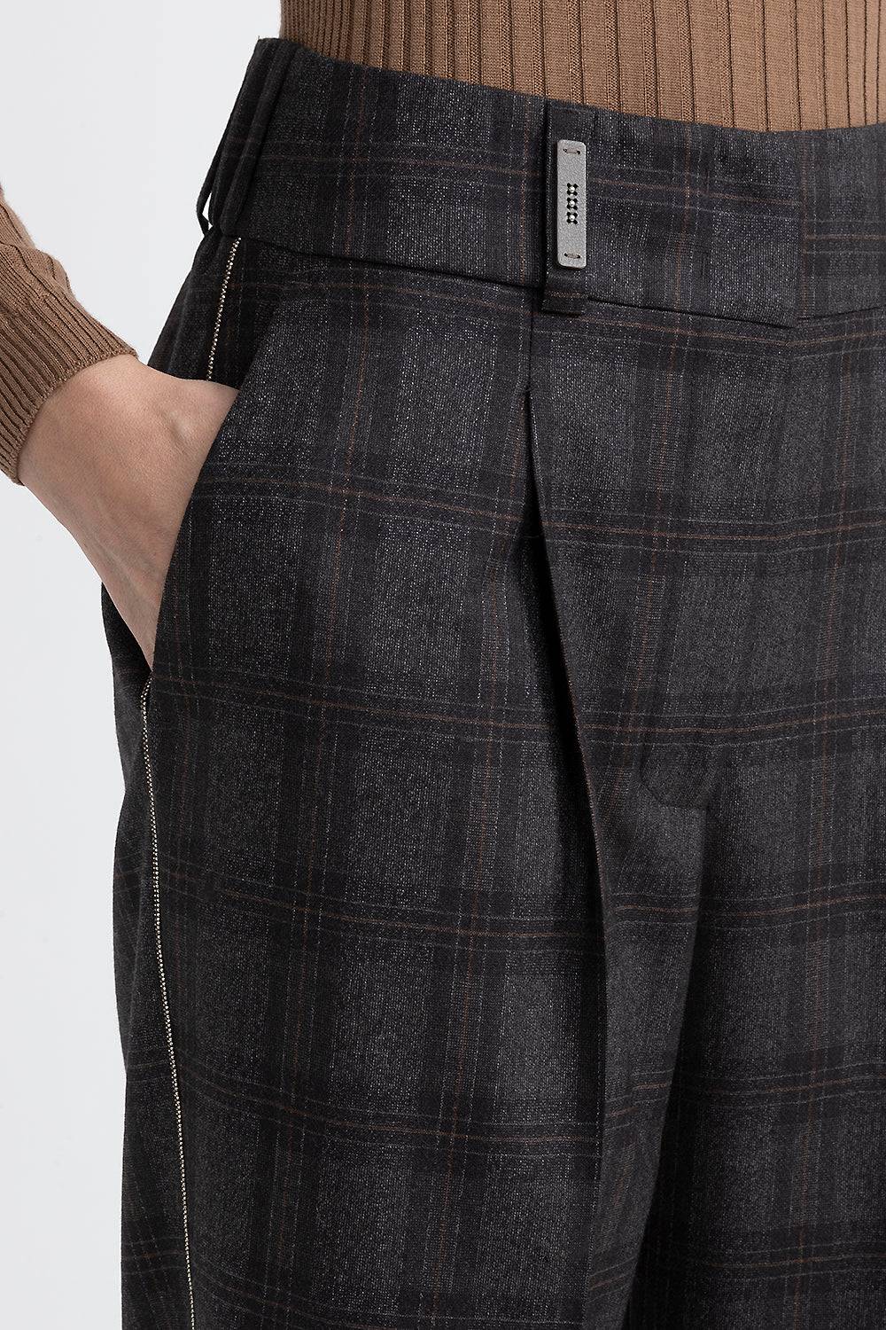 Peserico Pantalone a sigaretta in pura lana Sottocosto