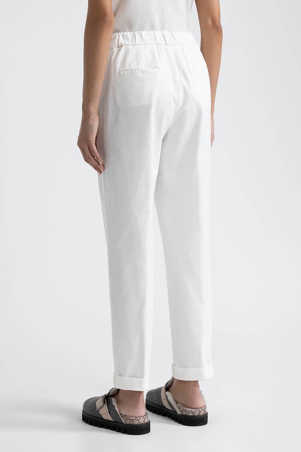 Peserico Pantalone carrot in gabardina mano pesca Convenienza