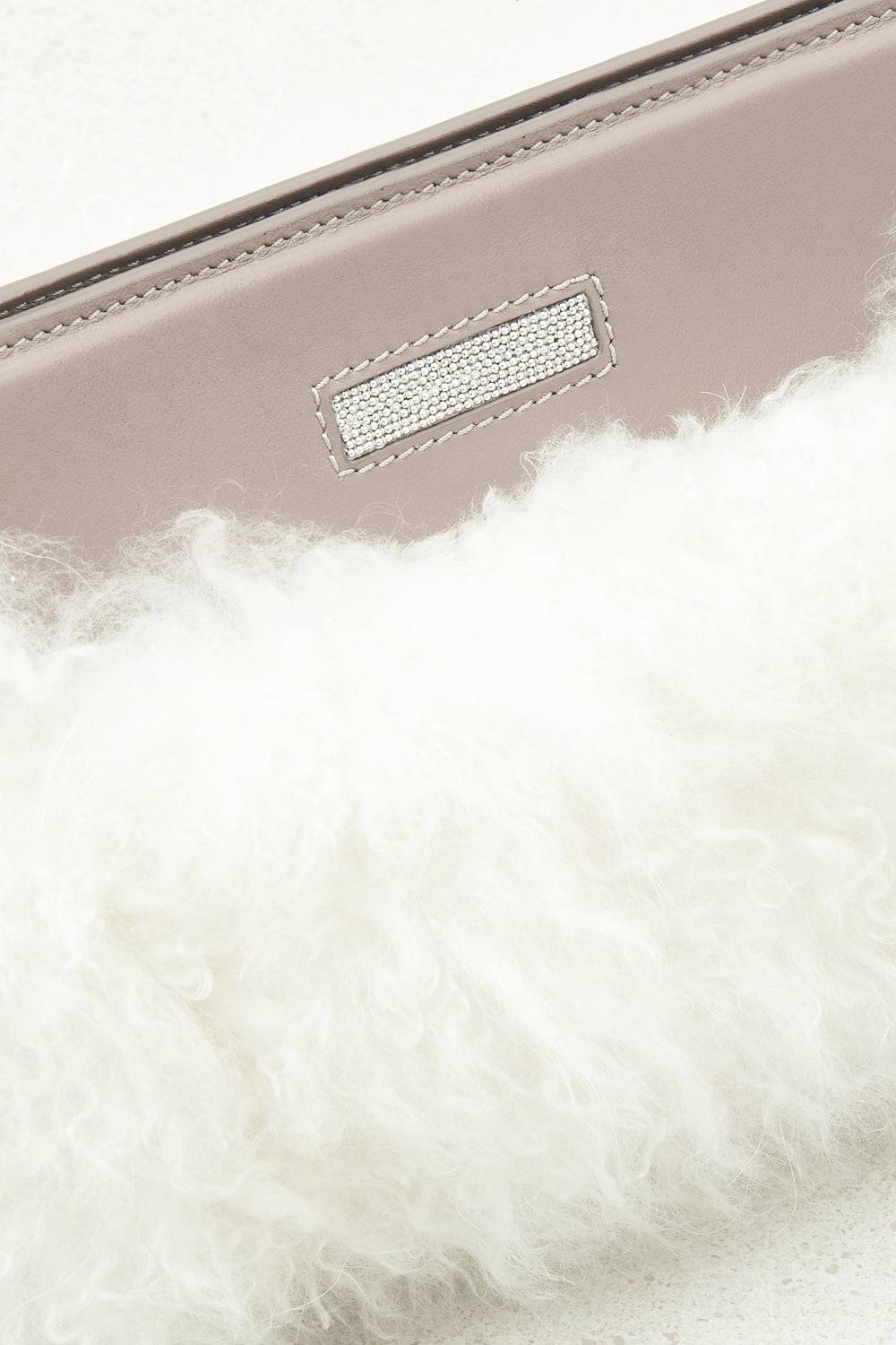 Peserico Pochette in vera pelliccia e vera pelle Vendita Calda