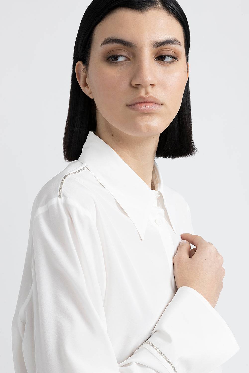 Peserico Camicia in seta con Punto Luce 2025