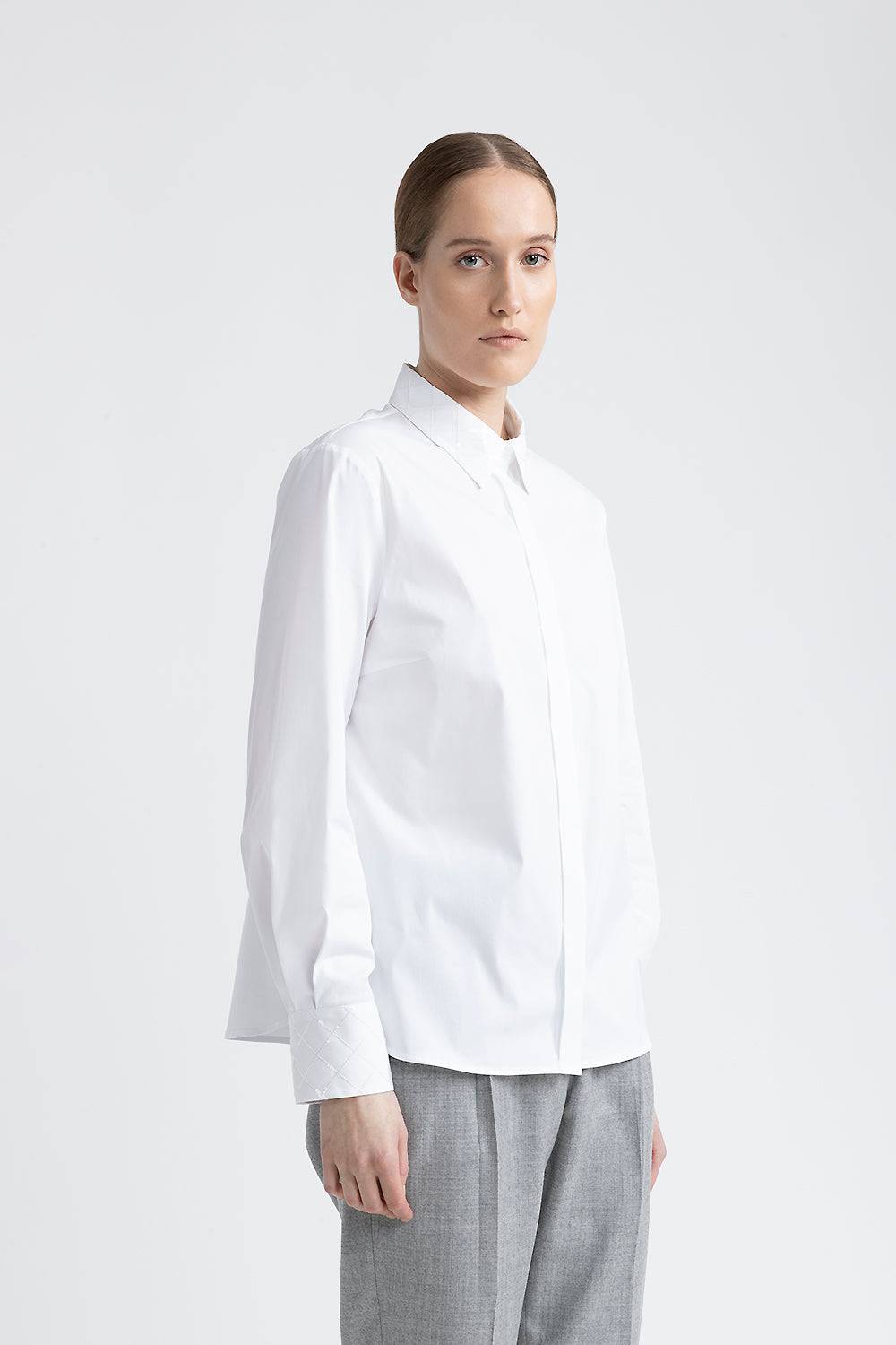 Peserico Camicia in popeline di cotone con paillettes Italy