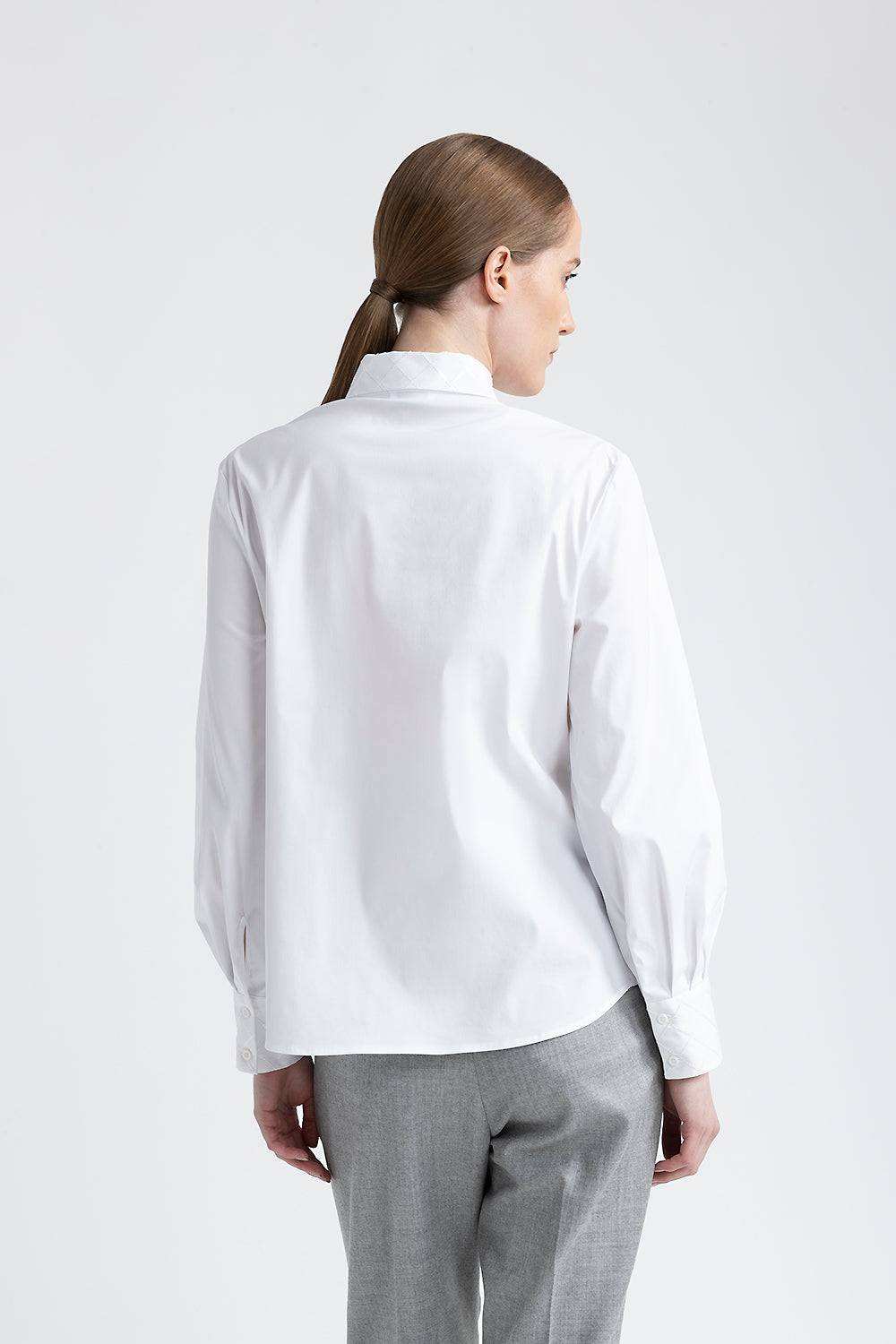 Peserico Camicia in popeline di cotone con paillettes Italy