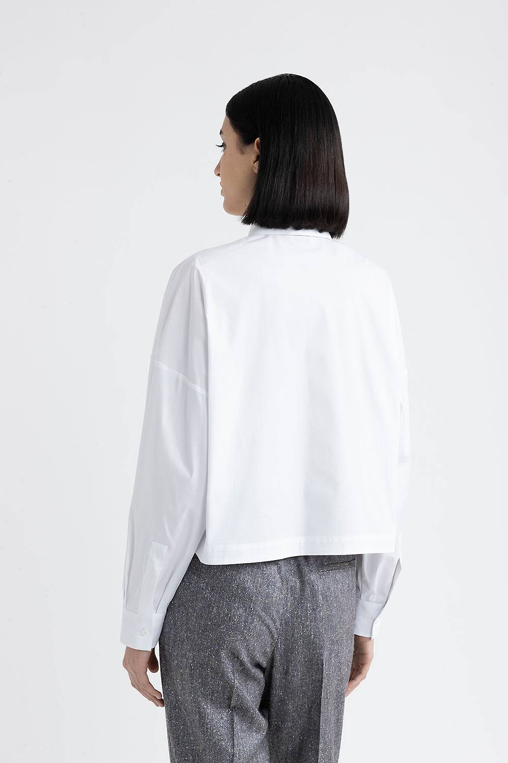 Peserico Camicia crop con paillettes Nuovo