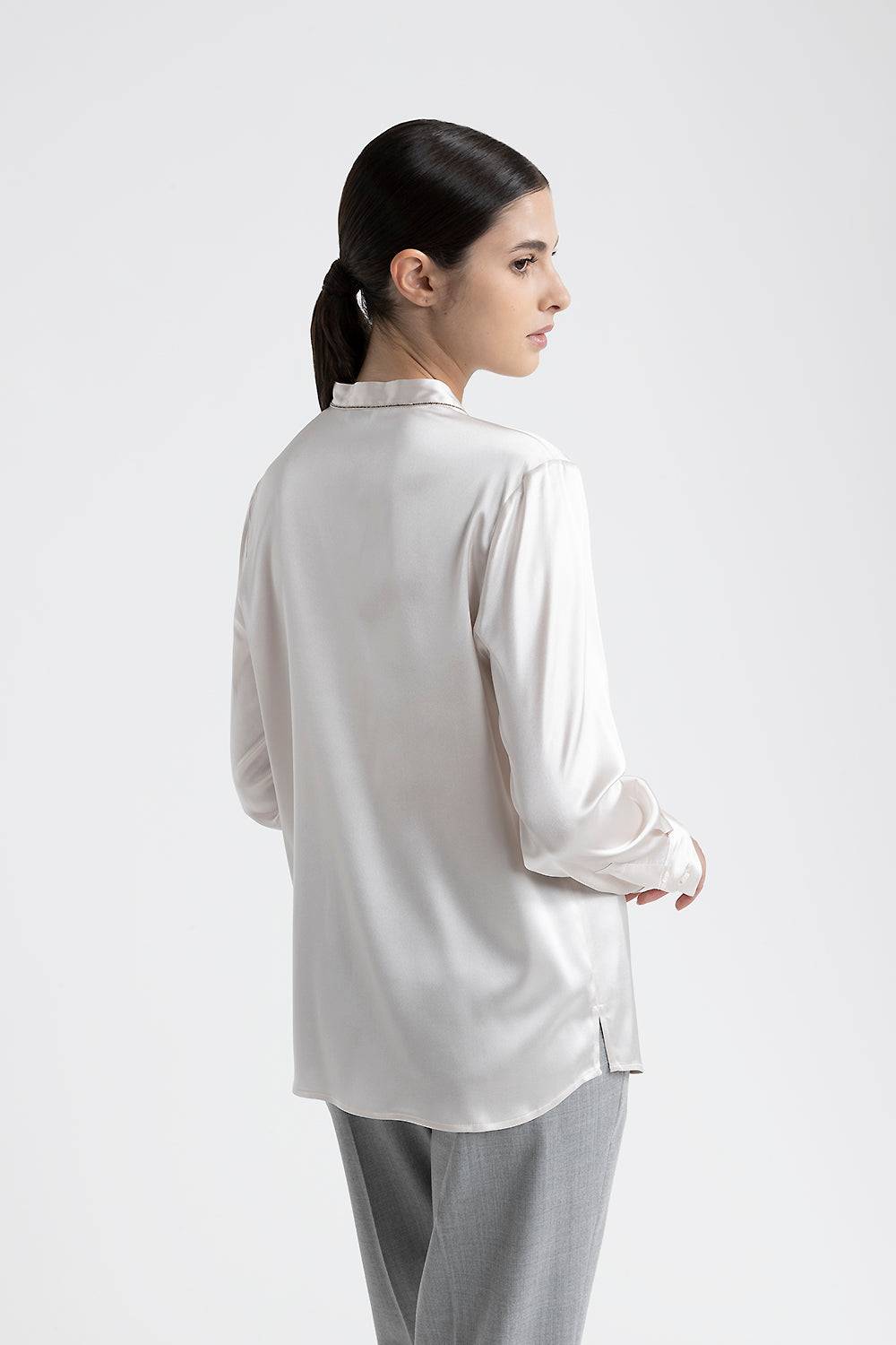 Peserico Camicia in raso di seta lucido Vendita