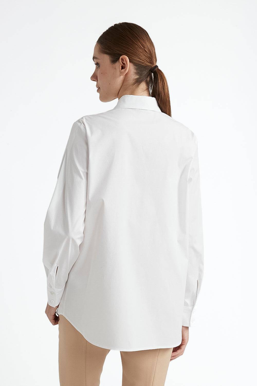 Peserico Camicia ampia in popeline di cotone Pezzi Unici