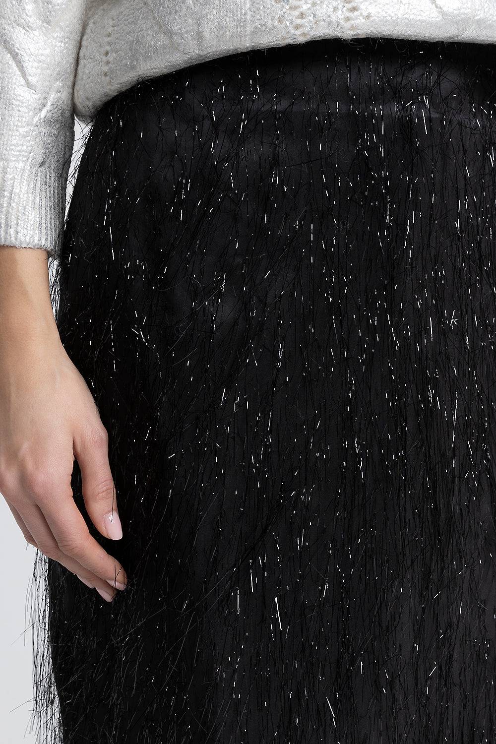 Peserico Gonna lunga a tubino in viscosa con lurex Novità