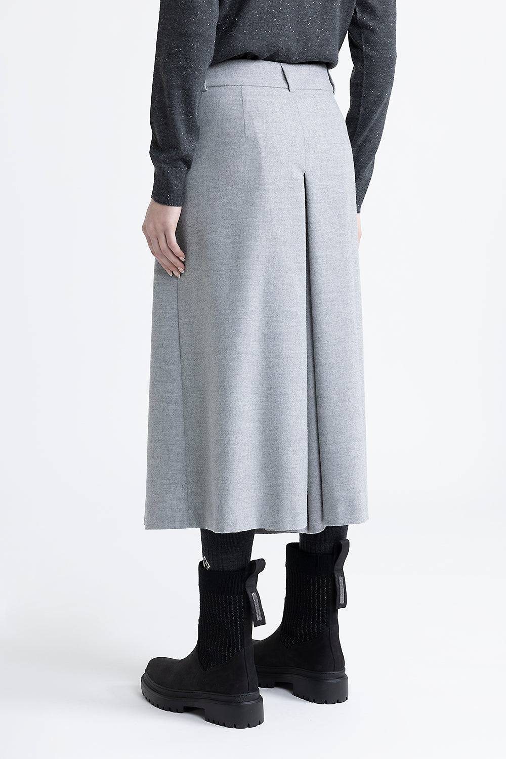 Peserico Gonna pantalone in flanella leggera e lana viscosa Offerta