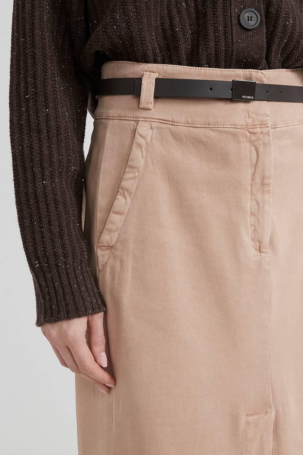 Peserico Gonna midi con cintura in cotone Economico