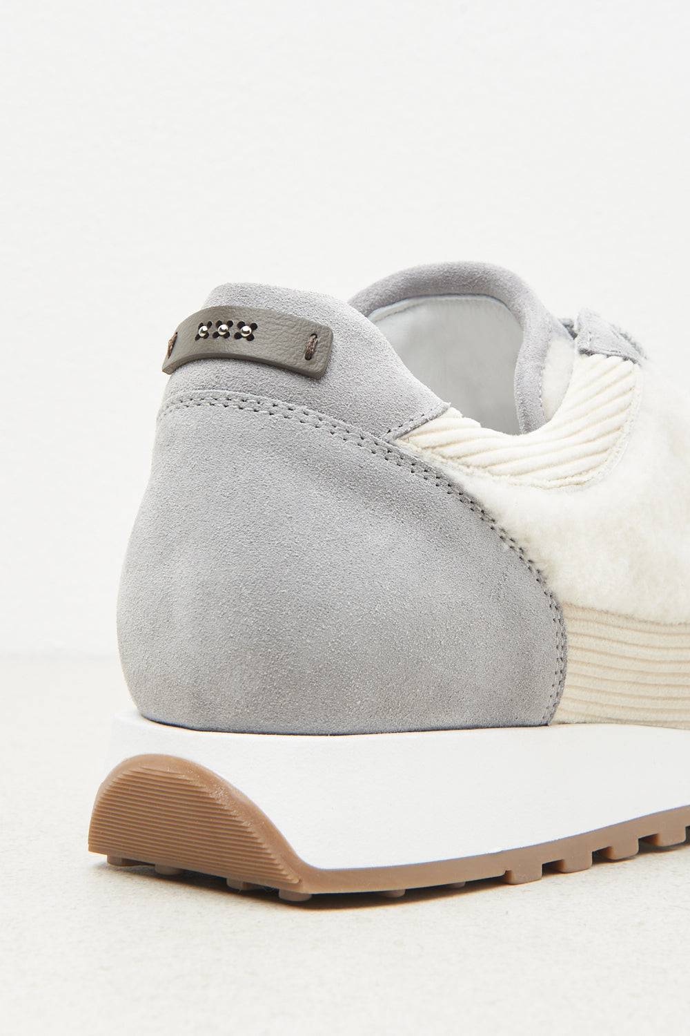 Peserico Sneakers in vera pelle e eco-pelliccia Moda