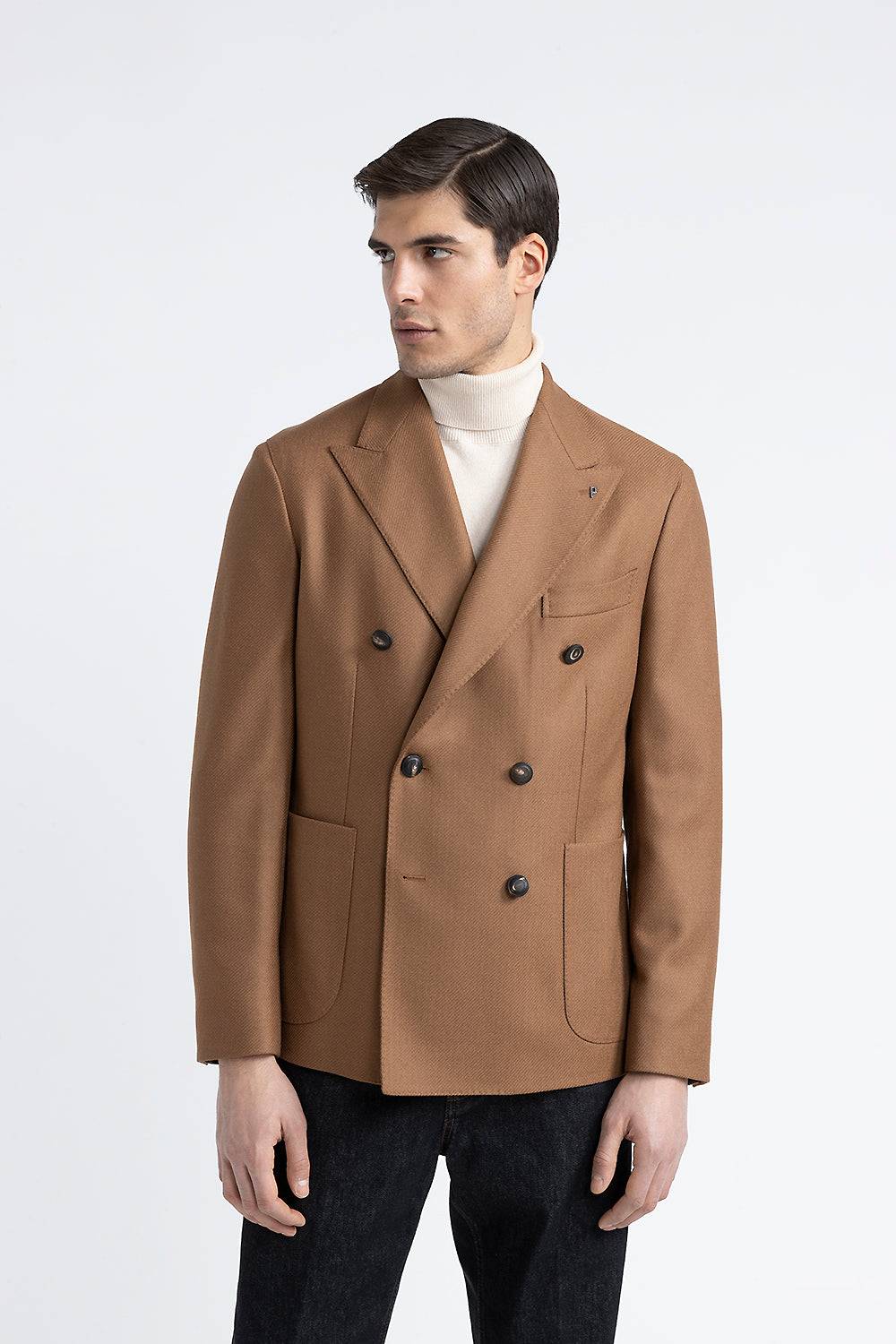 Peserico Blazer doppiopetto in lana e cashmere Vendita