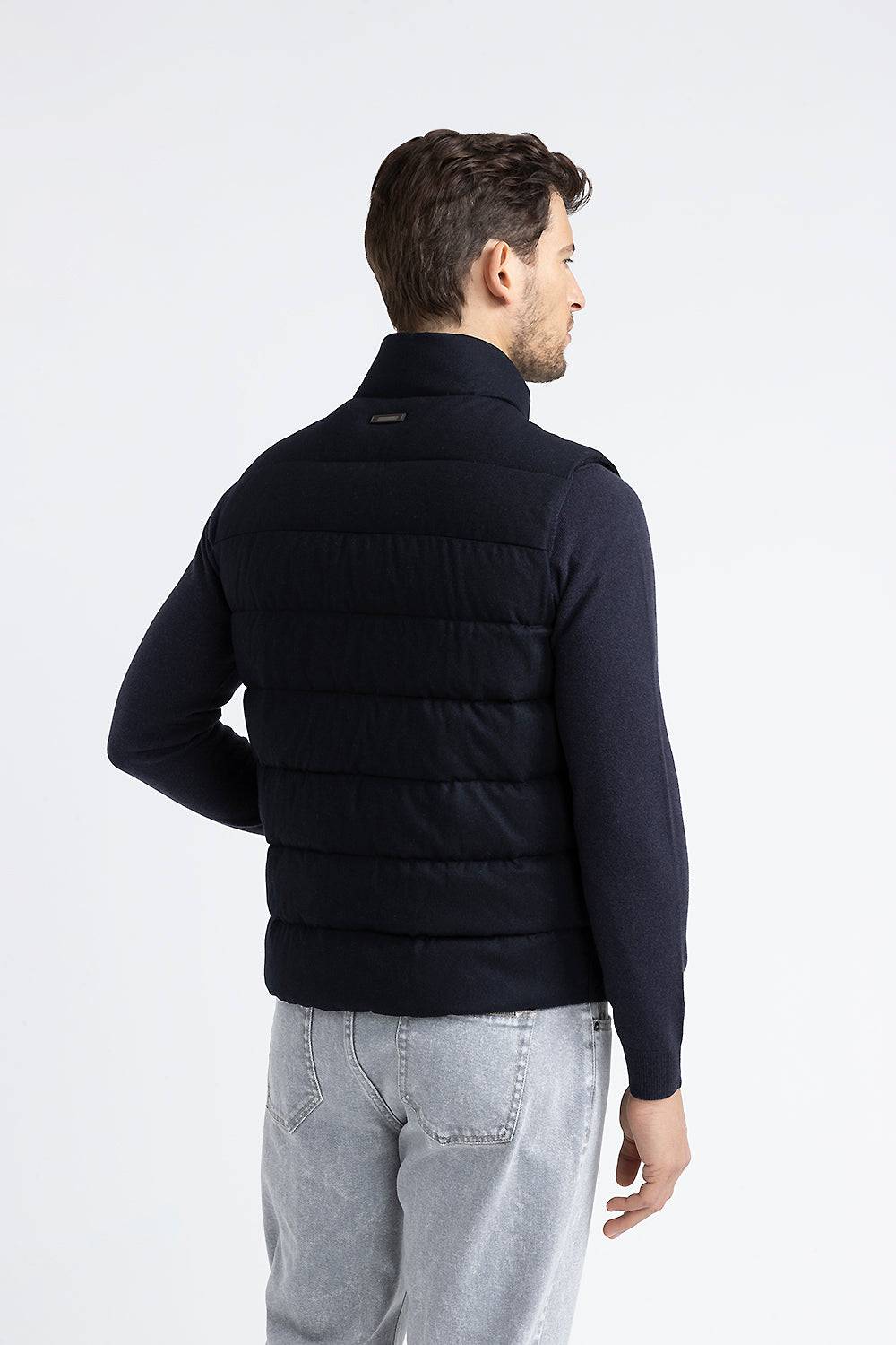 Peserico Piumino d'oca senza maniche in cashmere Convenienza