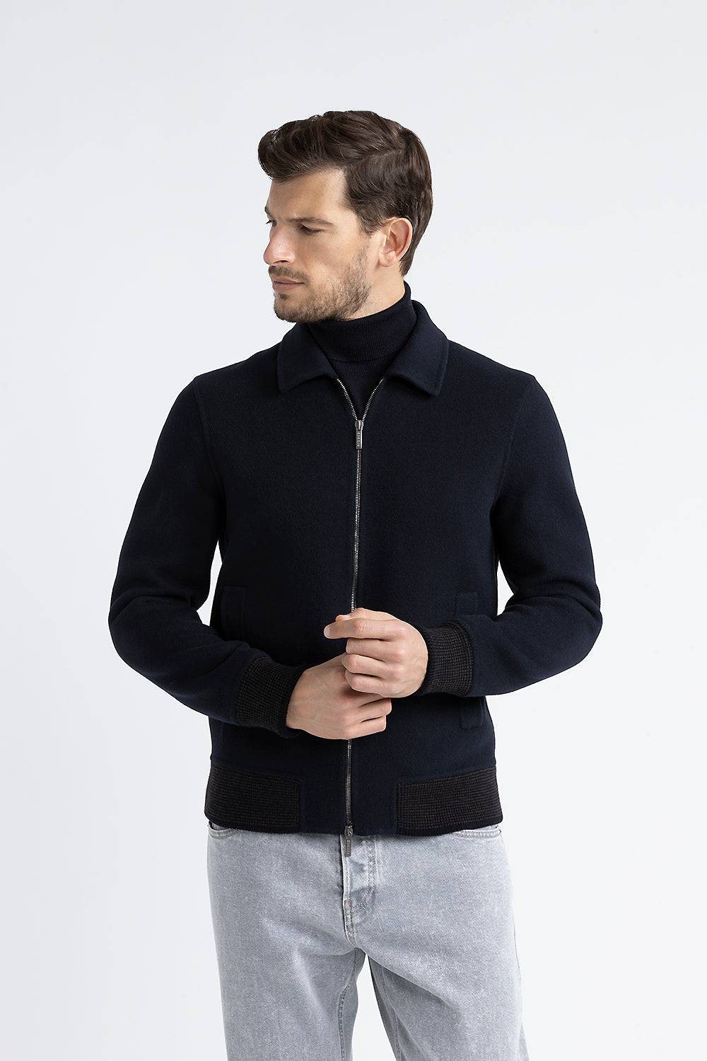 Peserico Giubbino in panno double di lana cashmere Presa
