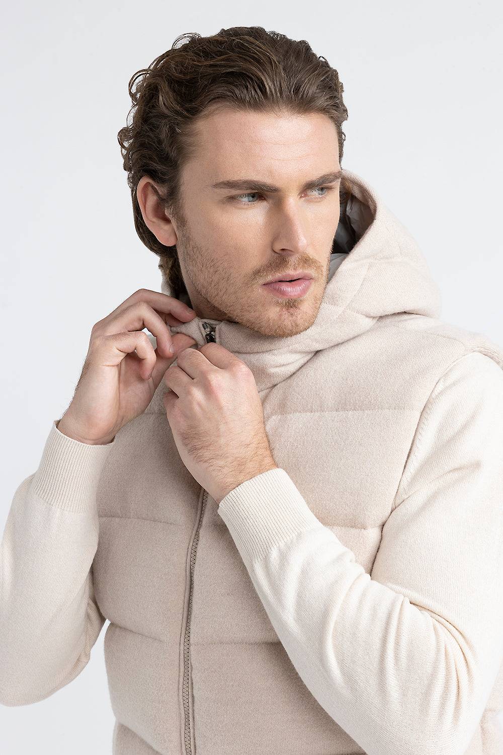 Peserico Gilet in piuma d'oca in lana e cashmere Super sconto