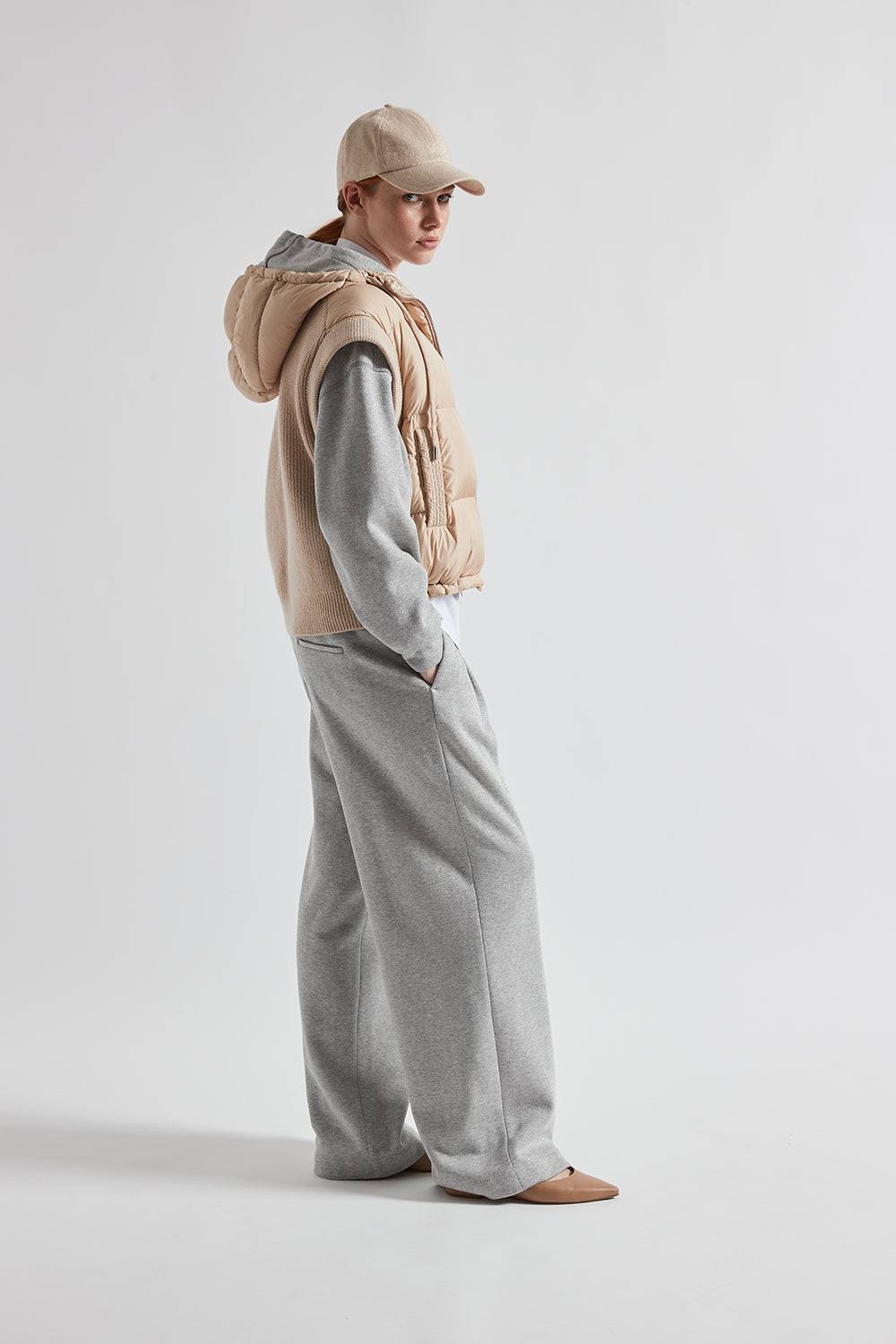 Peserico Gilet in piuma con cappuccio in lana e microfibra Shopping Online