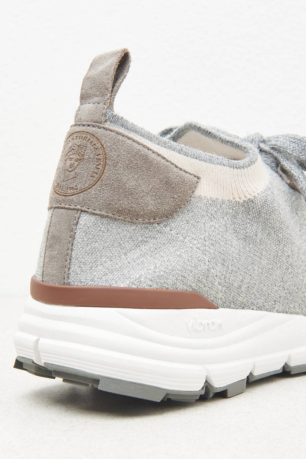 Peserico Sneakers in maglia e vera pelle Saldi Di Fabbrica