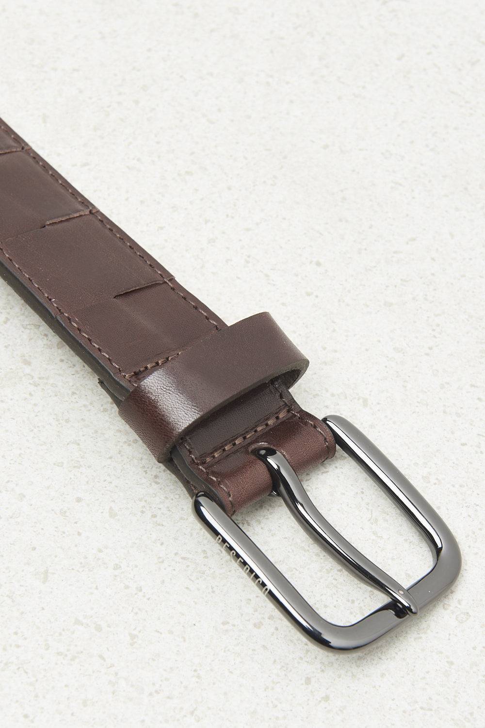 Peserico Cintura in vera pelle intrecciata Presa