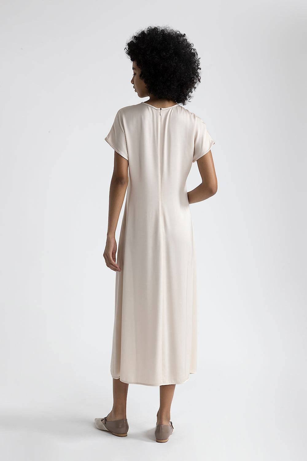 Peserico Abito lungo in satin di viscosa Online