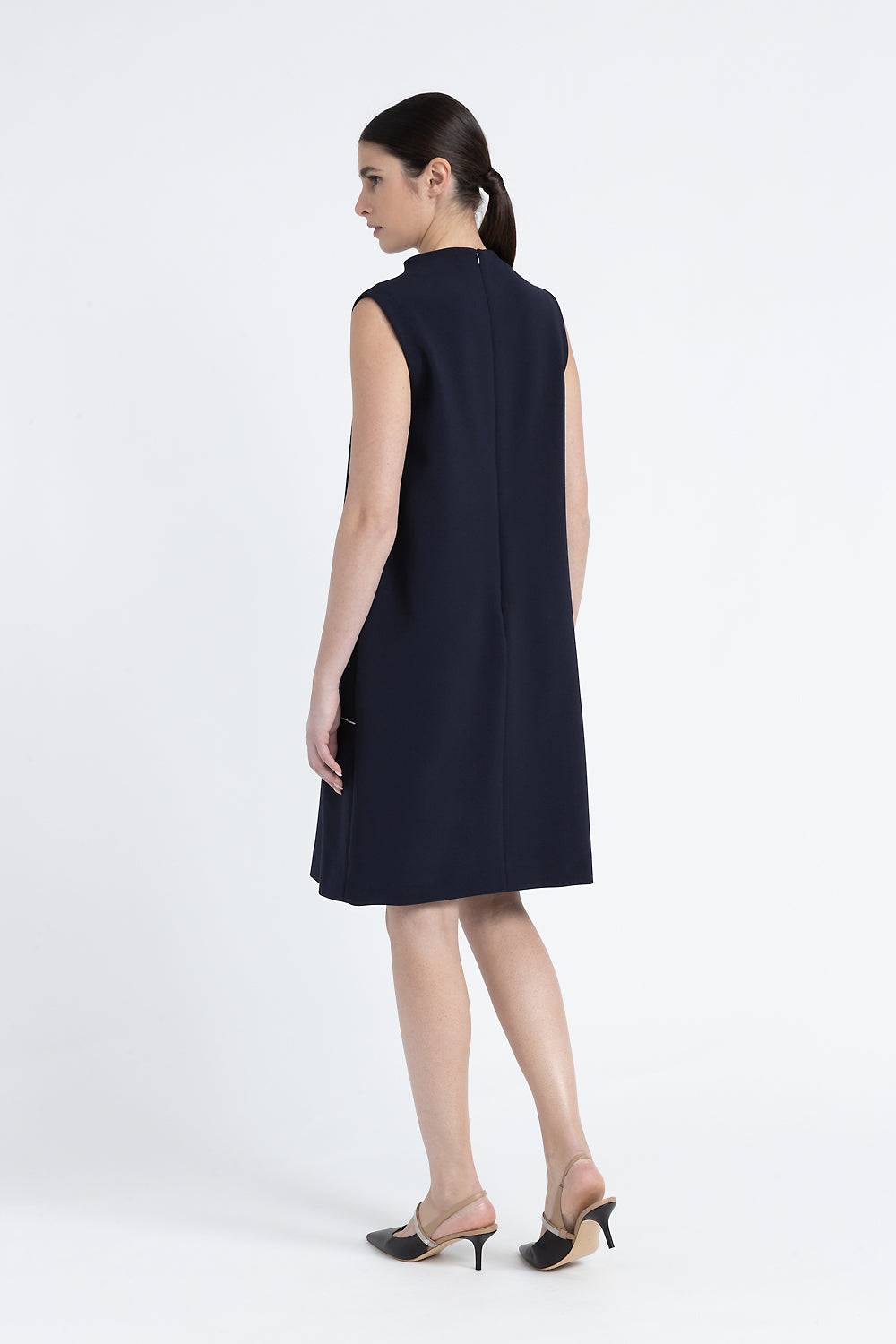 Peserico Abito midi a trapezio con Punto Luce Offerte