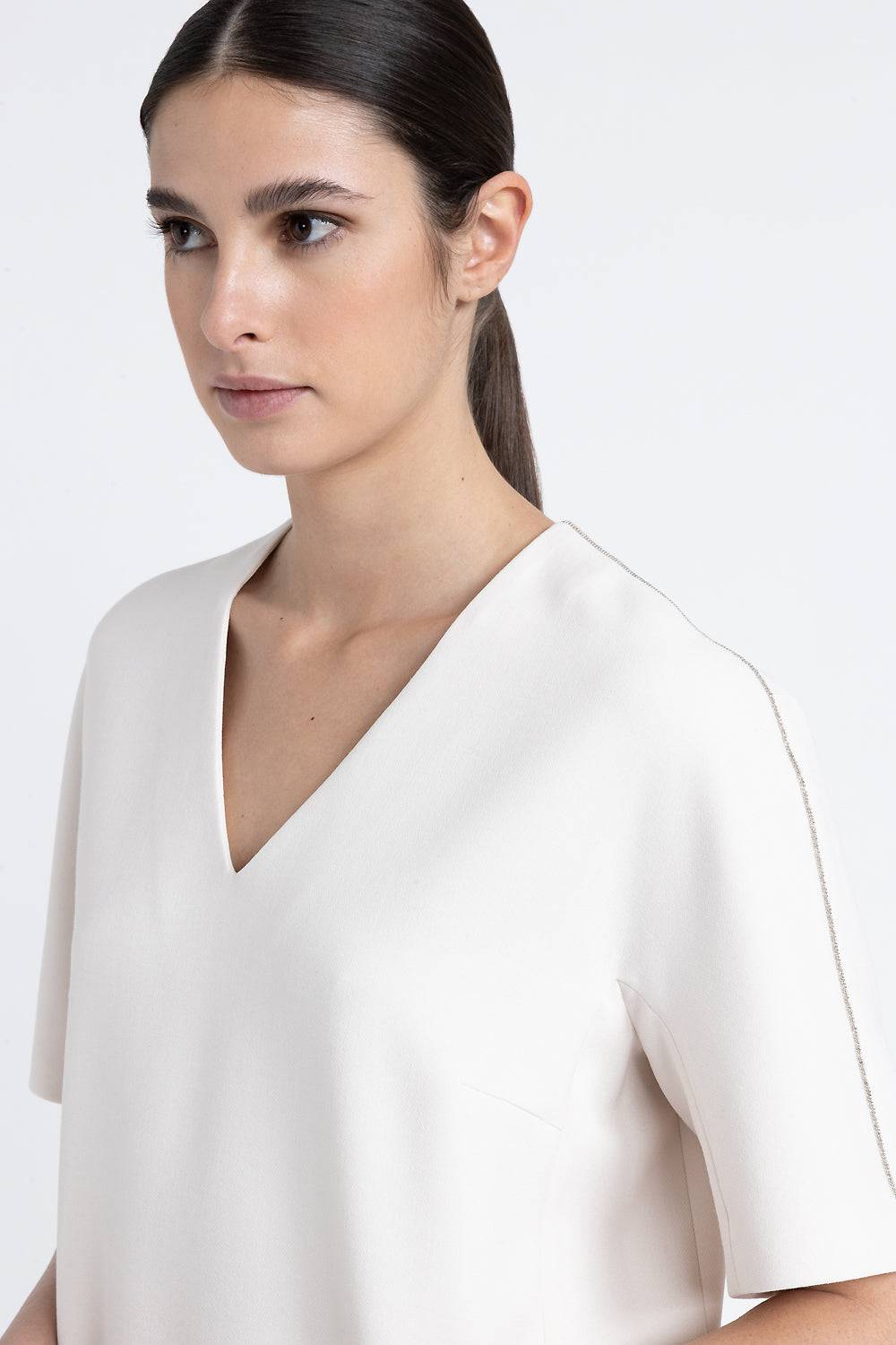 Peserico Abito midi con scollo a V Vendita Calda